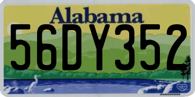 AL license plate 56DY352