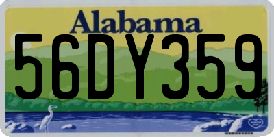 AL license plate 56DY359
