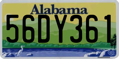 AL license plate 56DY361