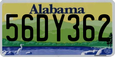 AL license plate 56DY362