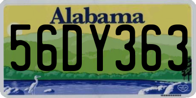 AL license plate 56DY363