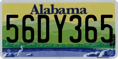 AL license plate 56DY365