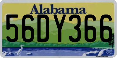 AL license plate 56DY366