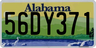 AL license plate 56DY371