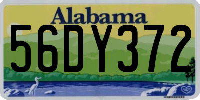 AL license plate 56DY372
