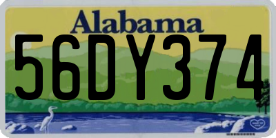 AL license plate 56DY374
