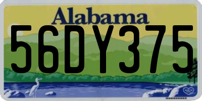 AL license plate 56DY375