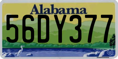 AL license plate 56DY377