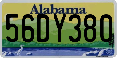 AL license plate 56DY380
