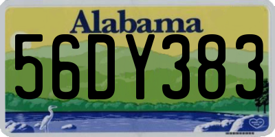 AL license plate 56DY383