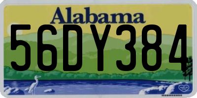 AL license plate 56DY384