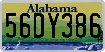 AL license plate 56DY386