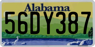 AL license plate 56DY387