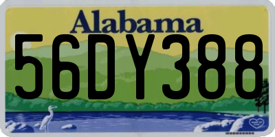 AL license plate 56DY388