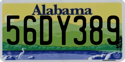 AL license plate 56DY389