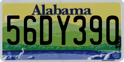 AL license plate 56DY390