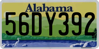 AL license plate 56DY392