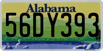 AL license plate 56DY393