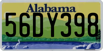 AL license plate 56DY398
