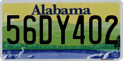 AL license plate 56DY402