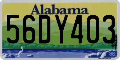 AL license plate 56DY403