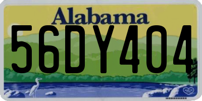 AL license plate 56DY404