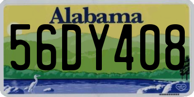 AL license plate 56DY408