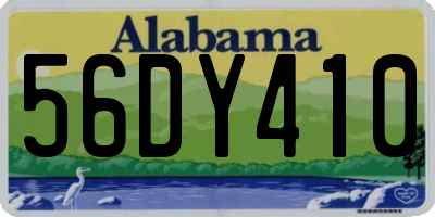 AL license plate 56DY410