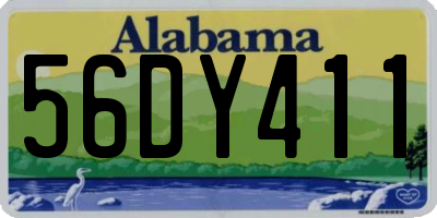 AL license plate 56DY411