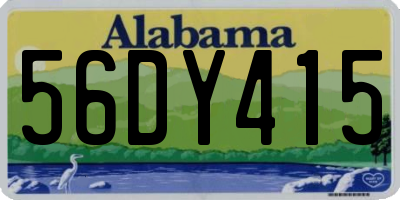 AL license plate 56DY415