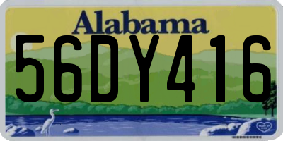 AL license plate 56DY416