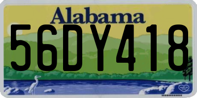AL license plate 56DY418