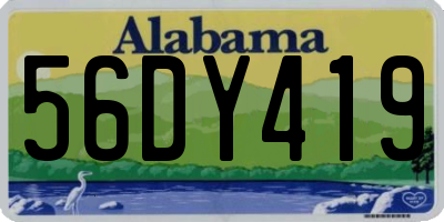 AL license plate 56DY419