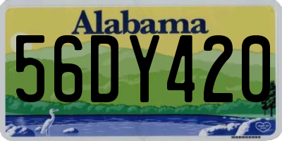 AL license plate 56DY420