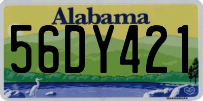 AL license plate 56DY421