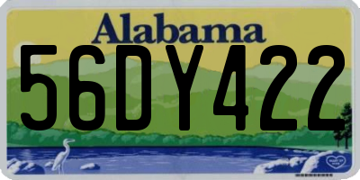 AL license plate 56DY422