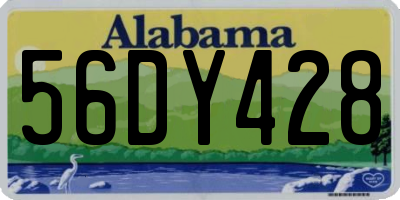 AL license plate 56DY428