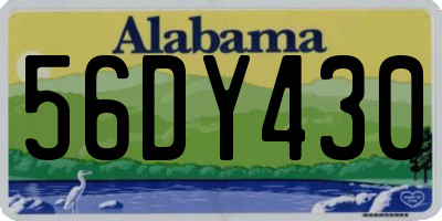 AL license plate 56DY430