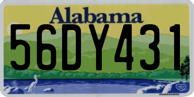 AL license plate 56DY431