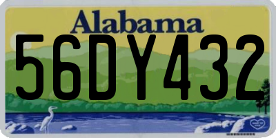 AL license plate 56DY432