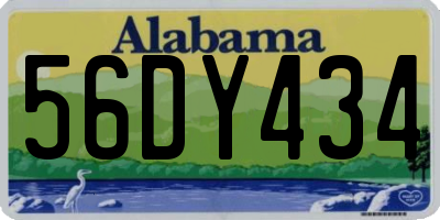 AL license plate 56DY434