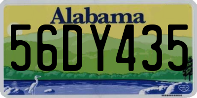 AL license plate 56DY435