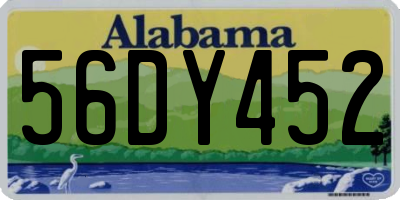 AL license plate 56DY452