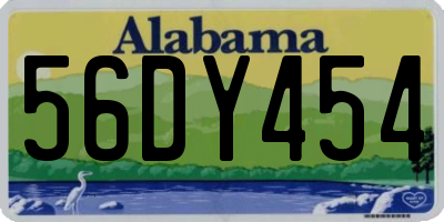 AL license plate 56DY454