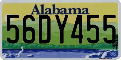 AL license plate 56DY455
