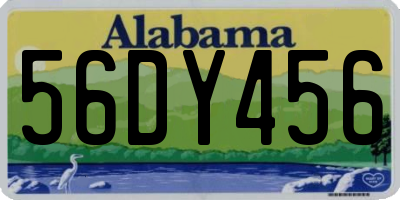 AL license plate 56DY456