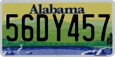 AL license plate 56DY457