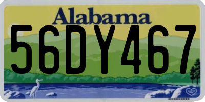AL license plate 56DY467