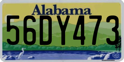 AL license plate 56DY473