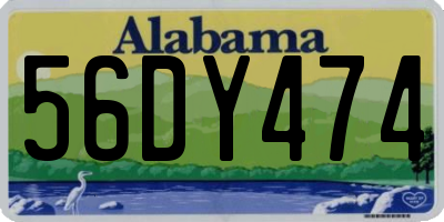 AL license plate 56DY474